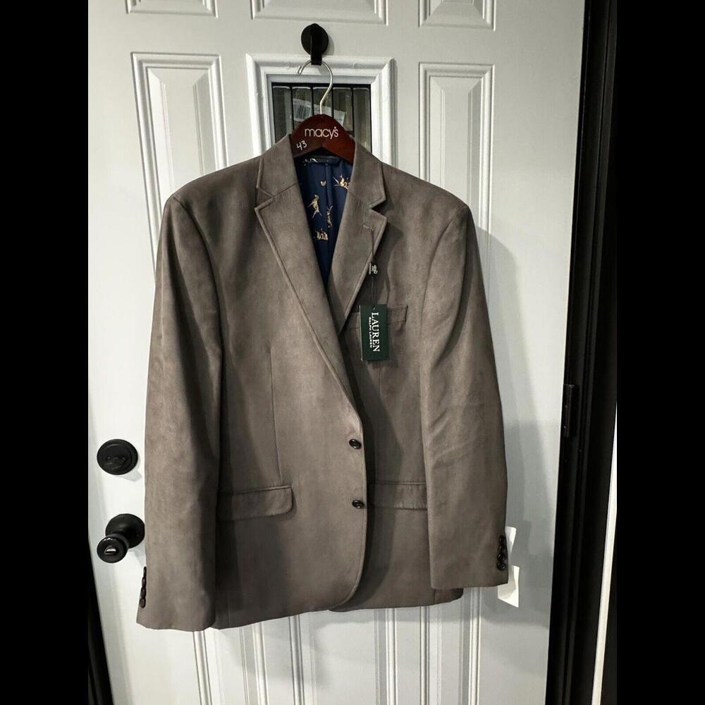 Ralph Lauren Men’s Suit Jacket 42 Long Macy’s Men’s Store Grey